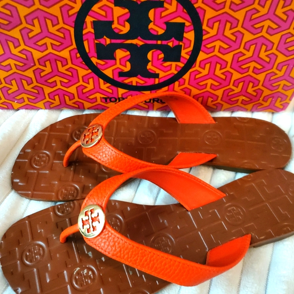Tory Burch "Thora" Sandals- Orange- 8